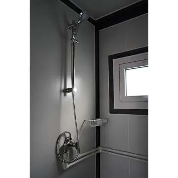 BOVONO Outdoor Storage Shed Tiny House Mobile Expandable Plastic Prefab House, Modern Sturdy Steel Storage House with Lockable Door and Window(19 x 20FT)