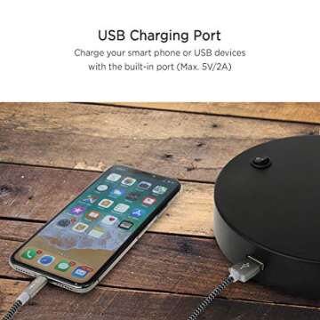 O’Bright LED Desk Lamp with USB Charging Port, 100% Metal Lamp, 270° Flexible Swivel Arms, Soft W...