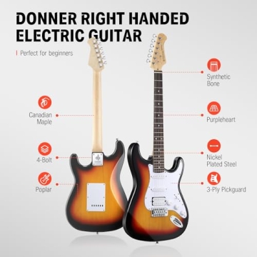 Donner DST-100S Beginner Electric Guitar Kit with Amp