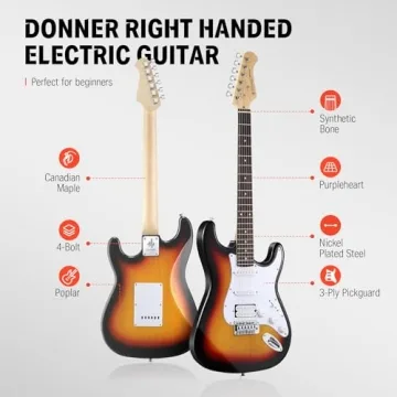 Donner DST-100S Beginner Electric Guitar Kit with Amp