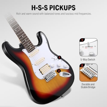 Donner DST-100S Beginner Electric Guitar Kit with Amp