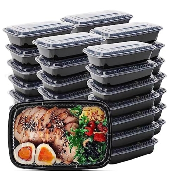 WUHUIXOZ Meal Prep Container - 50 Pack 32 oz Food Storage Containers with Lids, Reusable and BPA Fre...