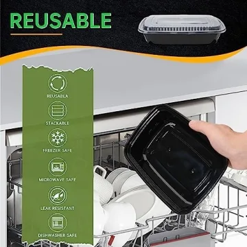 Buy 50 Pack 32 oz Food Storage Containers - Durable & BPA Free