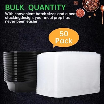 Buy 50 Pack 32 oz Food Storage Containers - Durable & BPA Free
