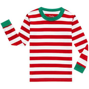 Girls Christmas Pajamas Children Cotton Clothes Kids Pjs Pants Set Red Size 5 Years