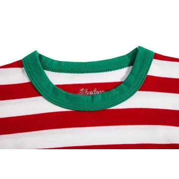 Girls Christmas Pajamas Children Cotton Clothes Kids Pjs Pants Set Red Size 5 Years