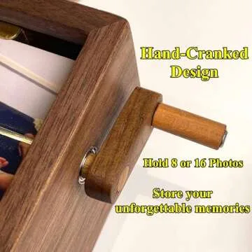 ROSLILY Hand Crank Photo Album - Customizable Memories