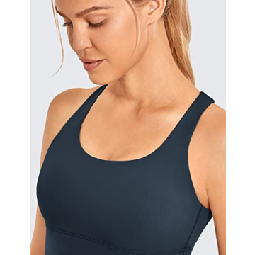 CRZ YOGA Strappy Longline Sports Bra - Stylish & Comfy Fitness Wear