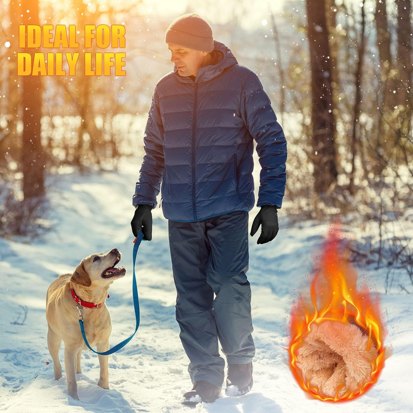 Ihuan Waterproof Windproof Winter Gloves for All