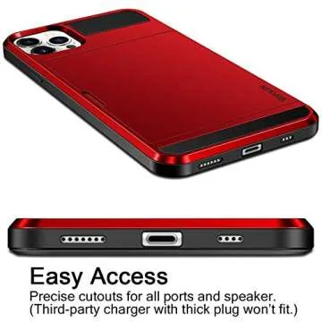 Vofolen Stylish Wallet Case for iPhone 12 Pro - Secure Card Holder