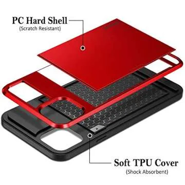 Vofolen Stylish Wallet Case for iPhone 12 Pro - Secure Card Holder