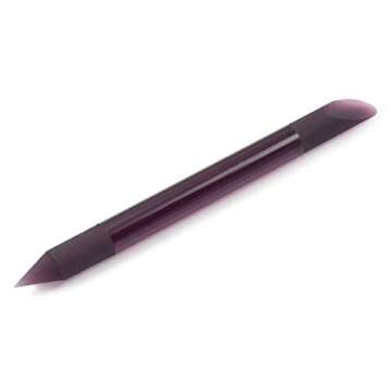 Glass Cuticle Pusher for Manicure and Pedicure - Original Czech Product (Purple)