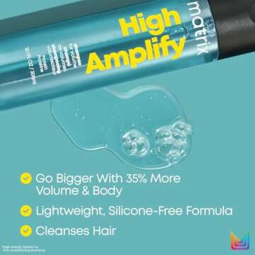 Matrix High Amplify Volumizing Shampoo & Conditioner Set | Instant Lift, Lasting Volume & Strengthening | Silicone-Free | For Fine, Thin & Limp Hair | Salon Professional