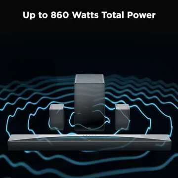 TCL Q85H Q Class 7.1.4 Channel Sound Bar with Dolby Atmos, DTS:X, Ray Danz Technology, Wireless Subwoofer, Wireless Surround Speakers, and Bluetooth Music Streaming (Renewed)