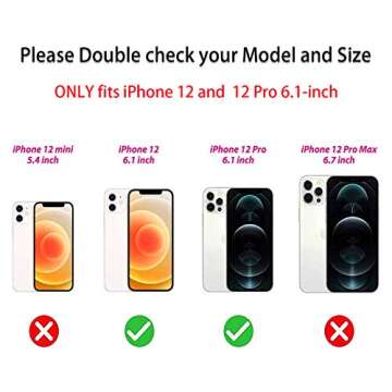 J.west Case Compatible with iPhone 12/12 Pro 6.1-inch, Luxury Sparkle Translucent Clear Leopard Chee...