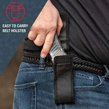 SABRE 2-in-1 Stun Gun with Flashlight & Belt Holster