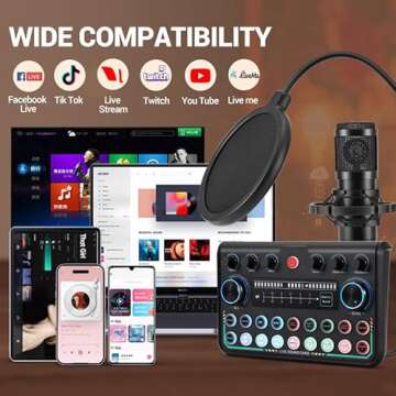 Znclces Podcast Equipment Bundle - Professional Audio Setup