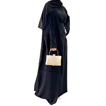 Elegant Women's Muslim Abaya Dress Three-Piece Set for All Occasions