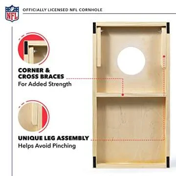 Wild Sports NFL Football Baltimore Ravens 1' x 2' Travel Size Solid Wood Cornhole Set with Direct Print HD Team Graphics – Great Gift for Any Sports Fan! Bean Bag Toss Family Games for Outdoor Play