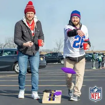 Wild Sports NFL Football Baltimore Ravens 1' x 2' Travel Size Solid Wood Cornhole Set with Direct Print HD Team Graphics – Great Gift for Any Sports Fan! Bean Bag Toss Family Games for Outdoor Play