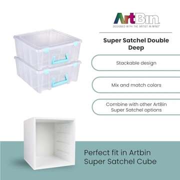ArtBin Super Satchel Double Deep Compartments for Crafts
