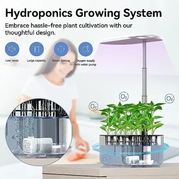 Honche Hydroponics Growing System with LED Lights Indoor Garden
