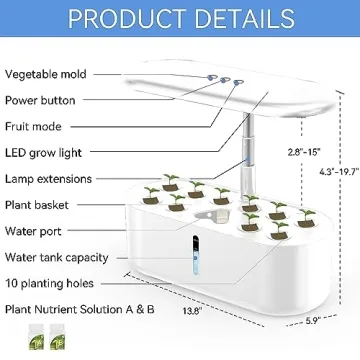 Honche Hydroponics Growing System with LED Lights Indoor Garden