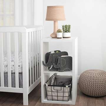 Charming Elephant Nursery Storage Caddies for Babies