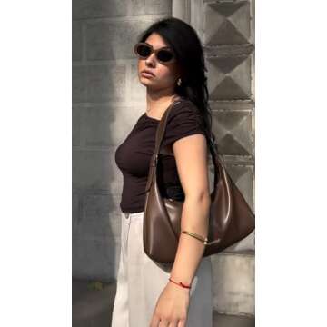 Montana West Vegan Leather Shoulder Hobo Bag for Women