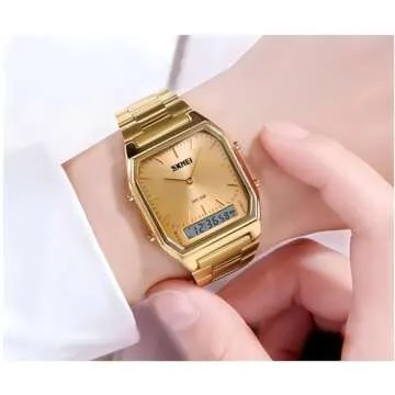 Unisex Wrist Watch, Waterproof Military Analog Digital Watches with LED Multi Time Chronograph, Stai...