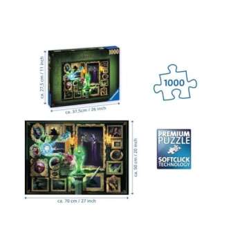 Ravensburger Disney Villainous Maleficent Jigsaw Puzzle - 1000 Unique Pieces | Anti-Glare Surface | Ideal for Adults for Puzzle Enthusiasts
