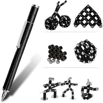 QAQcew Fidget Pen, Decompression Magnetic Fidget Toy Pen, Magnet Pen Fidget Toy Relieve Pressure Novel Toy Gift for Kids or Friends! (Black)