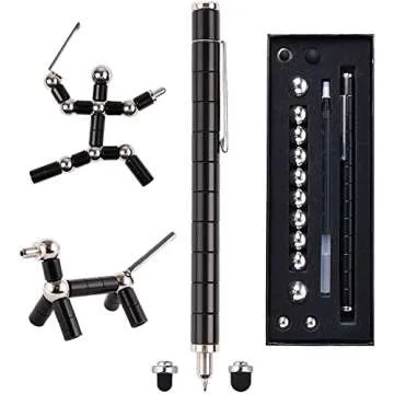 QAQcew Fidget Pen, Decompression Magnetic Fidget Toy Pen, Magnet Pen Fidget Toy Relieve Pressure Novel Toy Gift for Kids or Friends! (Black)