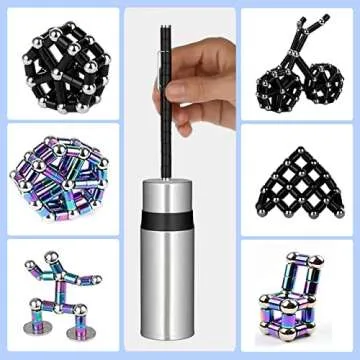 QAQcew Fidget Pen, Decompression Magnetic Fidget Toy Pen, Magnet Pen Fidget Toy Relieve Pressure Novel Toy Gift for Kids or Friends! (Black)