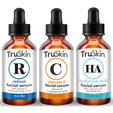 TruSkin Face Serum Trio – Hyaluronic Acid, Vitamin C & Retinol Serum for Face – Anti Aging Skin ...