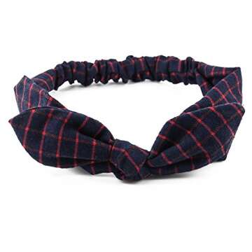 Yeshan Bunny Ears Elastic Headband for Women and Girls