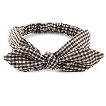 Yeshan Bunny Ears Elastic Headband for Women and Girls