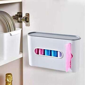 Plastic Bag Holder Wall Mount for Clutter-Free Living