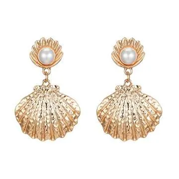 Doubnine Cowrie Earrings - Chic Ocean-Inspired Jewelry