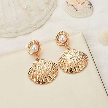 Doubnine Cowrie Earrings - Chic Ocean-Inspired Jewelry
