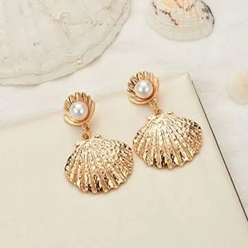Doubnine Cowrie Earrings - Chic Ocean-Inspired Jewelry