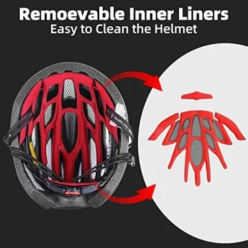 Shinmax SM-T69 Bike Helmet with Magnetic Goggles LED Light