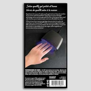 SensatioNail LED Nail Lamp for Gel Polish – Safe and Easy to Use Automatic Nail Polish Curing Lamp – Ultra Portable Design – Ideal for Manicures and Pedicures