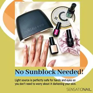 SensatioNail LED Nail Lamp for Gel Polish – Safe and Easy to Use Automatic Nail Polish Curing Lamp – Ultra Portable Design – Ideal for Manicures and Pedicures
