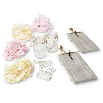 Hanging Mason Jar Wall Decor with LED Fairy Lights