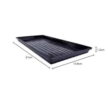 Bootstrap Farmer Microgreen 1020 Trays, Shallow Extra Strength 10 Pack Seed Tray with Holes - Grow Fodder, Wheatgrass, Sprouting, Plants Growing