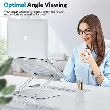Ergonomic OMOTON Adjustable Laptop Stand with Cooling Function