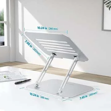 Ergonomic OMOTON Adjustable Laptop Stand with Cooling Function