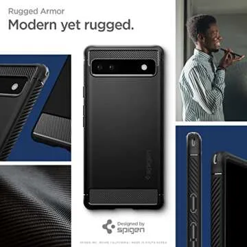 Spigen Pixel 6a Rugged Armor Case - Stylish Protection