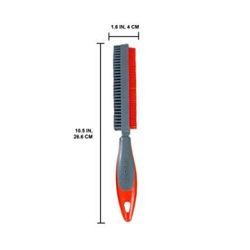 FURemover Duo Pet Hair Rubber Brush, Dual Sided to Easily Remove Fur and Lint from Clothing and Upholstery, Thick Bristles Groom Dogs and Cats, Easy to Clean, Colors May Vary